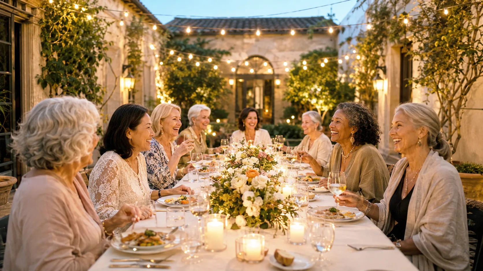 Women enjoying a hosted small group travel experience together