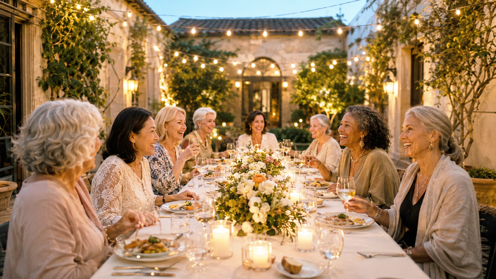 Women enjoying a hosted small group travel experience together