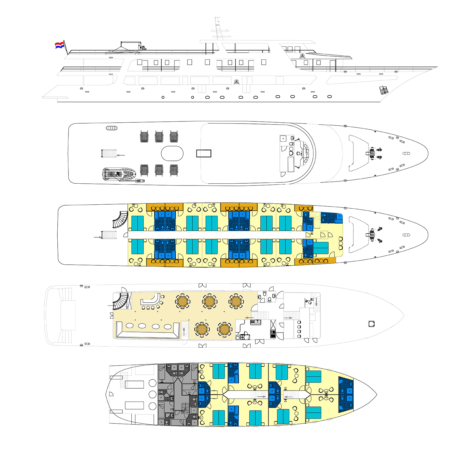 Ave Maria - Deck plan